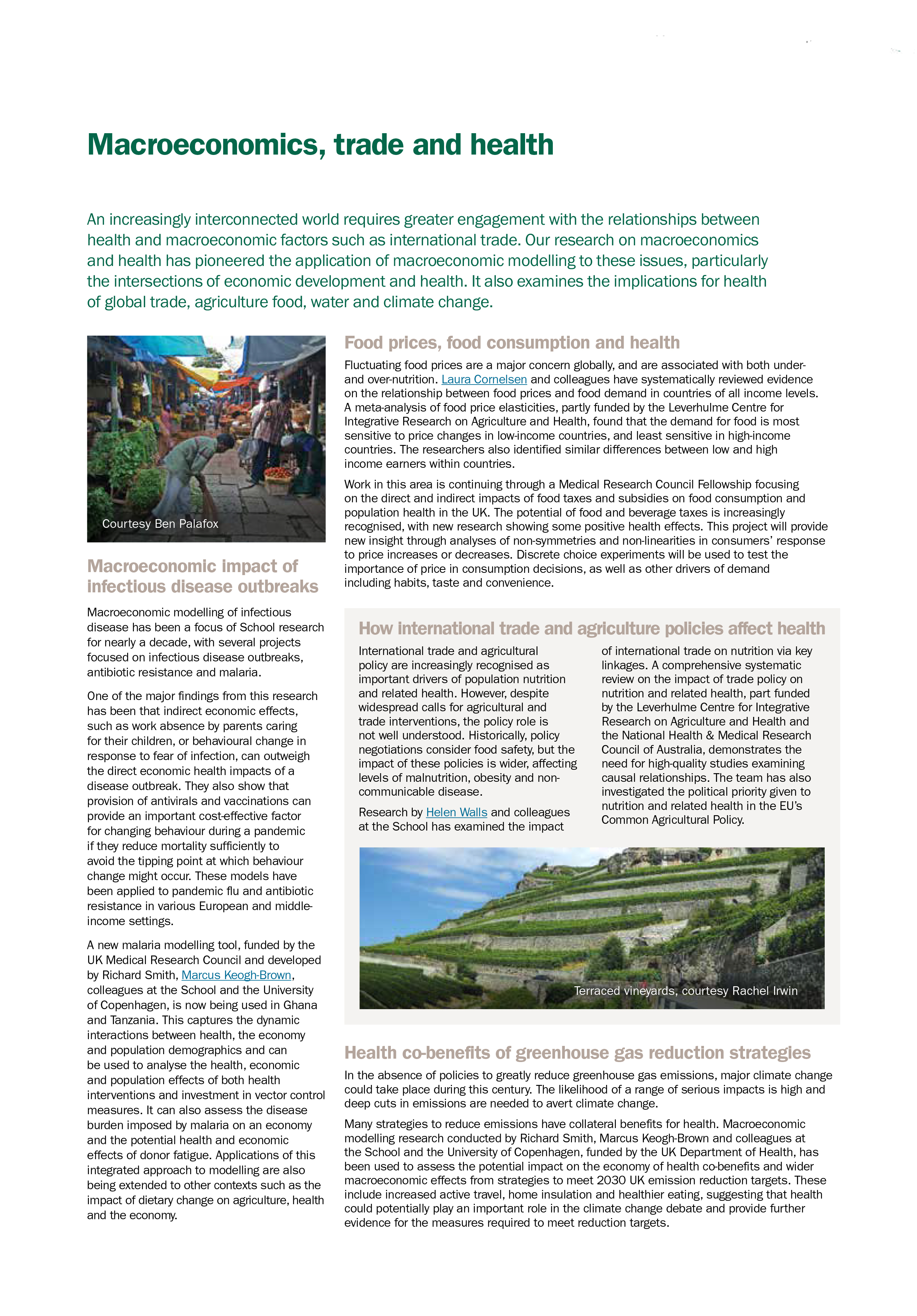 Macroeconomics Trade and Health